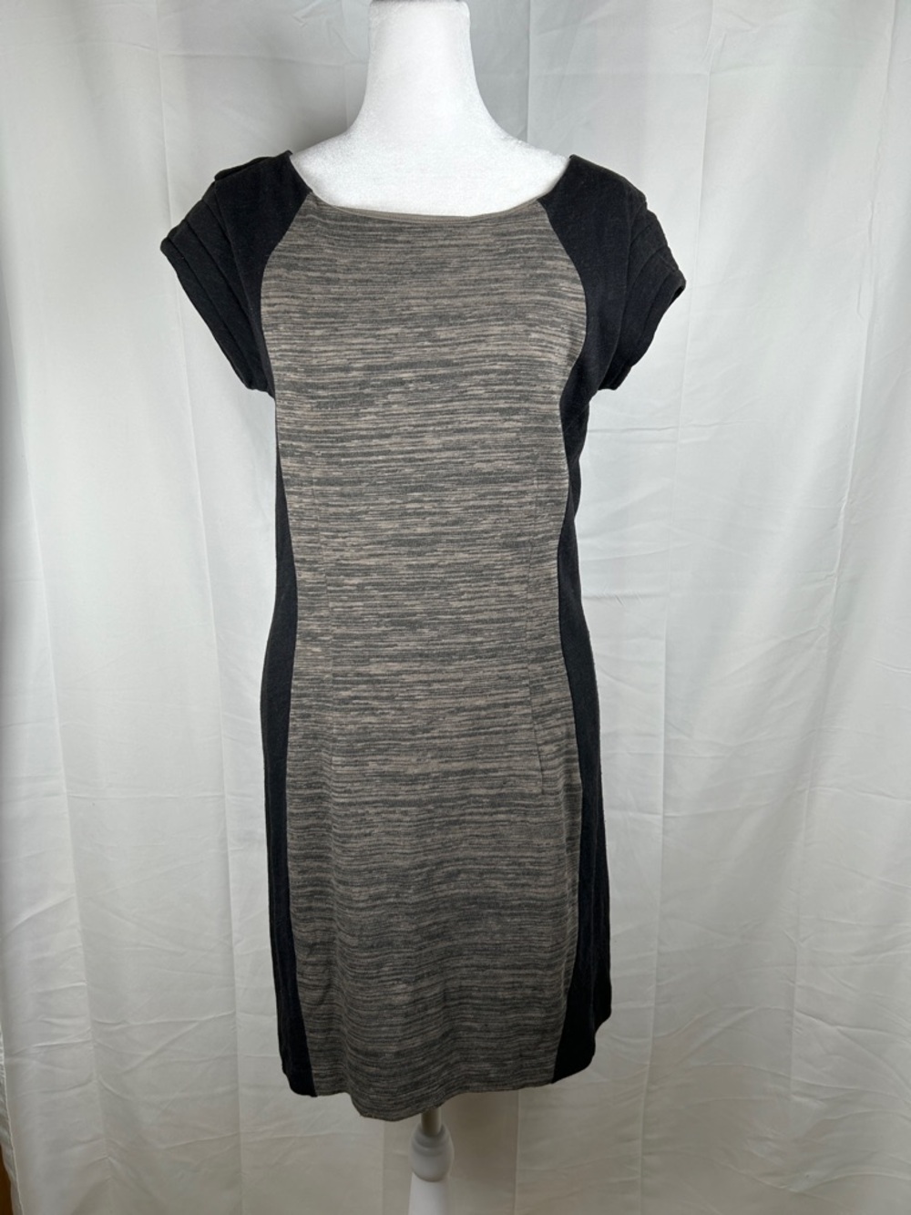 Rag & Bone Knit Bodycon Mini Dress Medium Black Gunmetal Stretch